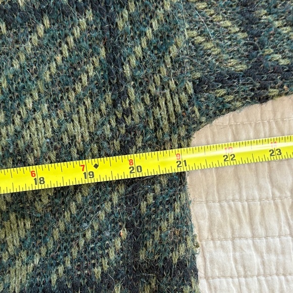 Laypun Men's Green Plaid Cardigan Wool Blend Made in Spain Medium - Picture 7 of 7